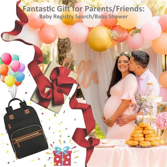 Diaper Bag Backpack Tote Women Large Capacity Baby Bag with Insulated Pockets - Picture 3 of 7